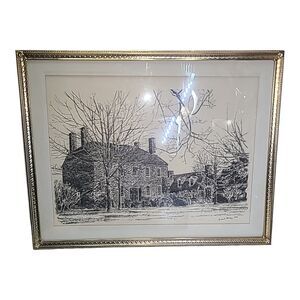 Bulen Atalay Signed Lithograph Architectural Portrait Kenmore 1 1972 Historic...